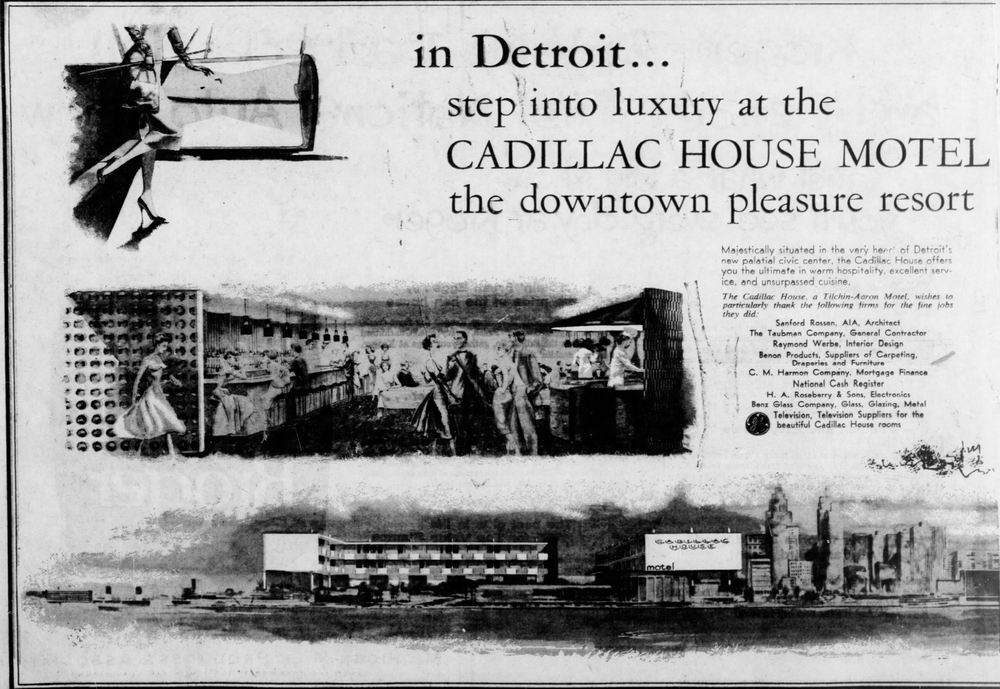 Cadillac House Motel - Oct 1960 Ad (newer photo)